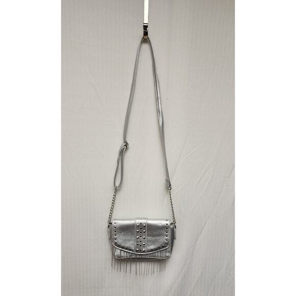 Justice Girls Silver Studded Crossbody Purse Bag With Adjustable Chain Strap - Picture 1 of 8